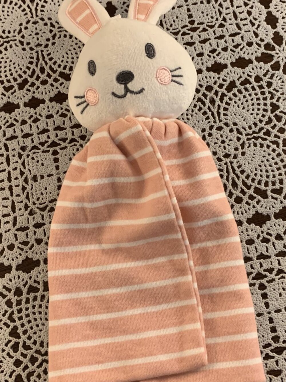 EPlay Brands Mini Hop Bunny Rabbit Lovey Stuffed Toy 10 in Baby Security Blanket